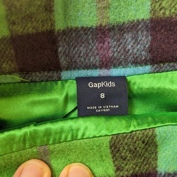 Gap Kids Green Plaid Skirt Size 8 - Picture 5 of 12
